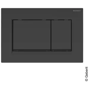 Comparateur de prix : Geberit Plaque de commande WC Sigma30 double touche: noir mat laqué, , noir