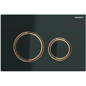Comparateur de prix : GEBERIT SIGMA21 - PLAQUE DE DÉCLENCHEMENT 2 TOUCHES, NOIR - OR ROUGE 1