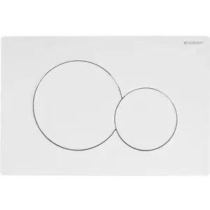 Comparateur de prix : Plaque de commande WC GEBERIT Sigma01 double touche: blanc alpin