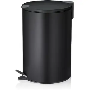 Comparateur de prix : KELA Poubelle de salle de bain Mats - 12 L - 38 cm - Métal - Noir