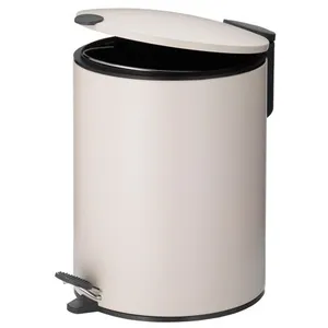 Comparateur de prix : KELA Poubelle de salle de bain Mats - 5 L - Mats - 27cm - Métal - Beige