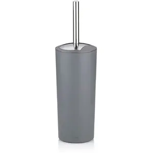 Comparateur de prix : Kela 22276 Marta Set Porte-Brosse WC Plastique Gris 11 x 11 x 36,50 cm