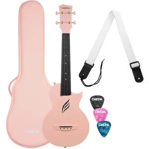 Comparateur de prix : Cascha HH 2288 set ukulélé concert fibre de carbone rose