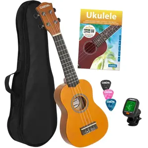 Cascha HH 3973 pack débutant ukulélé soprano jaune (4 langues)Vendu paramazon