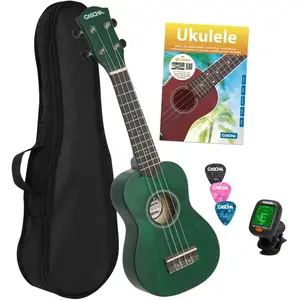 Cascha HH 3972 pack débutant ukulélé soprano vert (4 langues)Vendu paramazon