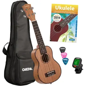 Cascha HH 2027 IT set ukulélé soprano acajou (italien)Vendu paramazon