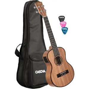 Comparateur de prix : Cascha Hh2048e Premium Mahogany E/A Set Ukulélé Ténor