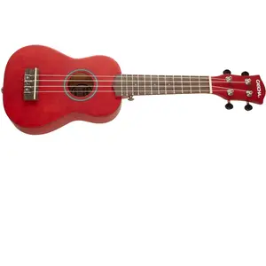 Comparateur de prix : Cascha Hh 3961 Ukulélé Soprano Rouge Avec Housse Et Médiators
