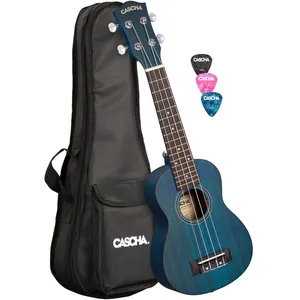 Cascha Hh 2266l Premium Mahogany Set Ukulélé Soprano Bleu Pour GaucherVendu parbax-music