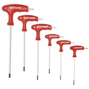 Comparateur de prix : OC PRO Cles torx extra longues T10 a T40 - jeu de 6 tournevis poignee en t