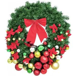 Comparateur de prix : EUROPALMS Couronne de sapin premium, décorée, 90cm