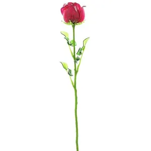Comparateur de prix : EUROPALMS Rose en cristal, bordeaux, fleur artificielle, 81cm 12x - Fleurs