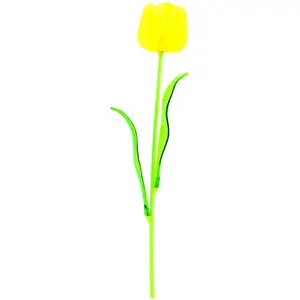 EUROPALMS Tulipe en cristal, jaune, fleur artificielle, 61cm 12x - FleursVendu paramazon