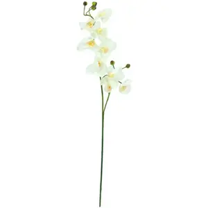 Europalms 61389 Plante de Décoration Orchidée Spray Blanc Crème 100 cm pas cher