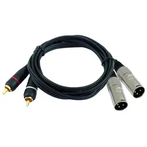Comparateur de prix : OMNITRONIC Câble adaptateur 2xXLR(M)/2xRCA 1.5m bk - Câbles Adaptateurs