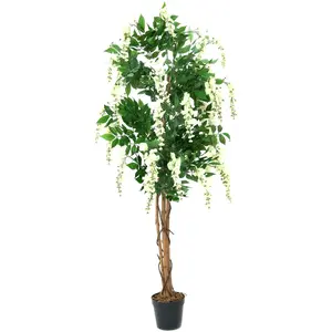 EUROPALMS Wisteria, plante artificielle, blanc, 180cm - ArbresVendu paramazon