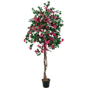 EUROPALMS Bougainvillea, plante artificielle, rouge, 150cm - ArbresVendu paramazon