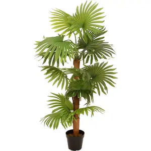 EUROPALMS Palmier éventail, plante artificielle, 130cm - Palmiers
