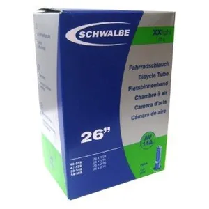 Comparateur de prix : Schwalbe Superlight Chambre à air Schrader Valve de voiture AV14 26 x 1.5 / 2.3
