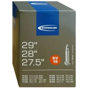 Schwalbe chambre a air sv19 28 29 27 5 40 62 581 635 40mm valve pas cher