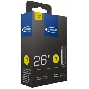 Comparateur de prix : Chambre à air Schwalbe 26x1.00/1.35 Extra Light avec valve Presta 60mm