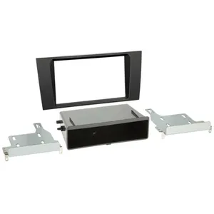 ACV Support autoradio compatible avec Audi A4 Noir avec vide-poche