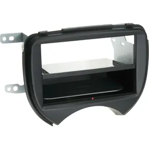 ACV Adnauto - Kit Facade autoradio 2DIN compatible avec Nissan Micra 11-13 Avec vide poche Induction Qi Noir