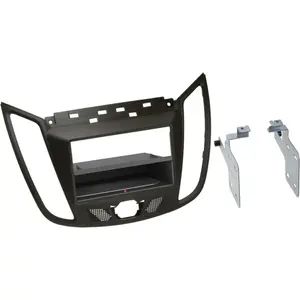 ACV Facade autoradio 2DIN compatible avec Ford C-Max ap10 Avec vide poche Induction Qi Marron fonce