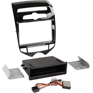 ACV Facade 2DIN compatible avec Hyundai ix20 ap10 Vide poche Induction Qi Noir brillant Clim