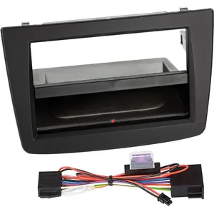 ACV Facade Autoradio 2din Compatible Avec Alfa Romeo Mito Ap08 Avec Vide Poche Induction Qi Noir