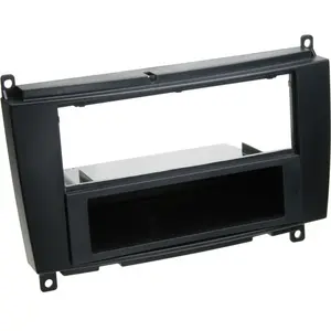 ACV Adaptateur de façade 2-DIN avec vide poche Mercedes CLK 2004 noir pas cher