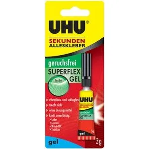 Comparateur de prix : UHU colle instantanée SUPERFLEX GEL, tube de 3 g