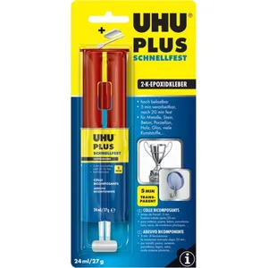 Comparateur de prix : UHU - Colle à deux composants plus adhérence rapide, 27 g