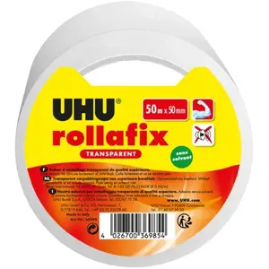 Comparateur de prix : Uhu Ruban Adhésif D'emballage Rollafix Uhu 50 M X 50 Mm