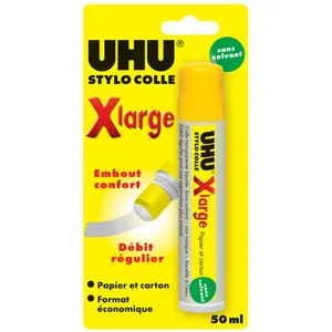 UHU Xlarge Stylo Colle Transparent 50ml pas cher