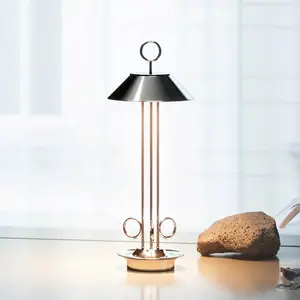 Comparateur de prix : Sigor Lampe de table LED rechargeable Nudiderot, chrome, aluminium, IP...