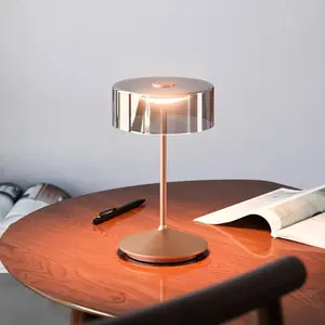 Comparateur de prix : Sigor Lampe de table LED rechargeable Numotion, bronze, verre, IP54, intensité