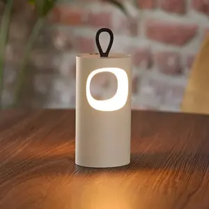 Sigor Lampe à poser rechargeable LED Lunari, beige, 16 cm, métal, CCT ... pas cher