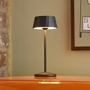 Sigor Lampe à poser LED rechargeable Facetta, lot de 3, noir, 22 cm, I... pas cher