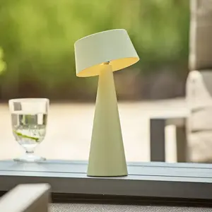 Sigor Lampe à poser LED rechargeable Solino, verte, solaire/USB, 26 cm...