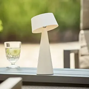 Sigor Lampe à poser rechargeable LED Solino, blanc, solaire/USB, 26 cm...