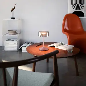 Comparateur de prix : Sigor Lampe de table LED rechargeable Numotion, or rose, verre, IP54, intensité