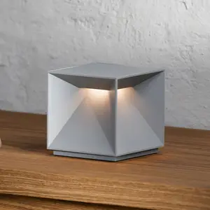 Comparateur de prix : Sigor Lampe à poser LED rechargeable Nutalis, gris brume, IP54, intensité variable
