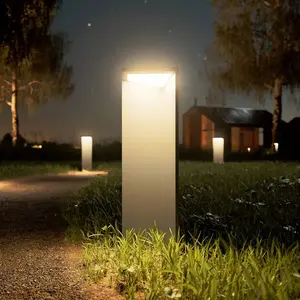 Sigor Lampe solaire LED rechargeable Nusolar anthracite, hauteur 50cm