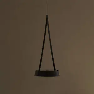 Sigor Suspension LED rechargeable Mahina, noir, Ø 17 cm, métal, CCT pas cher