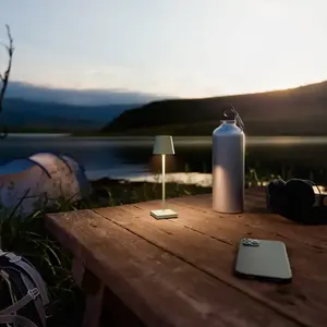Comparateur de prix : Sigor Lampe de table LED rechargeable Nuindie pocket, vert sauge, IP54...