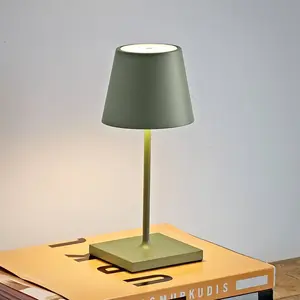 Comparateur de prix : Sigor Lampe de table LED rechargeable Nuindie mini, USB-C, vert sauge,...
