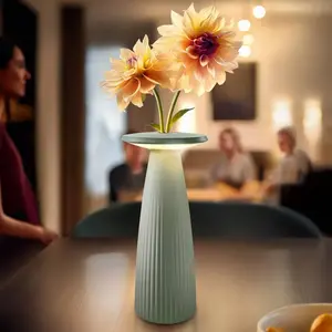 Comparateur de prix : Sigor Lampe à poser LED rechargeable Nuflair, vert, IP54, intensité variable, 24 cm