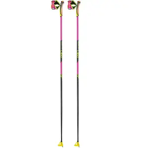 Leki - Bâtons de ski nordique - Prc 750 Neon Pink Neon Yellow Black pour Femme - Taille 155 cm - Rose