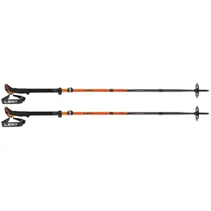 Leki Sherpa FX Carbon Strong - Bâtons ski Orange / Denimblue 120 - 140 cm
